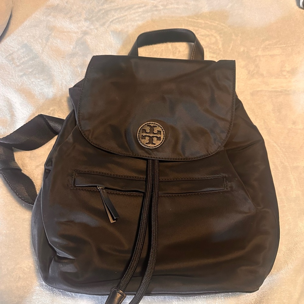 Tory Burch Black Flap Backpack